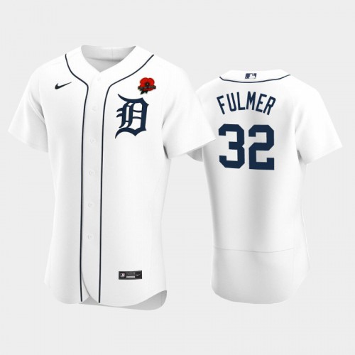 Detroit Detroit Tigers #32 Michael Fulmer Men's Authentic 2021 Memorial Day Jersey - White Men's