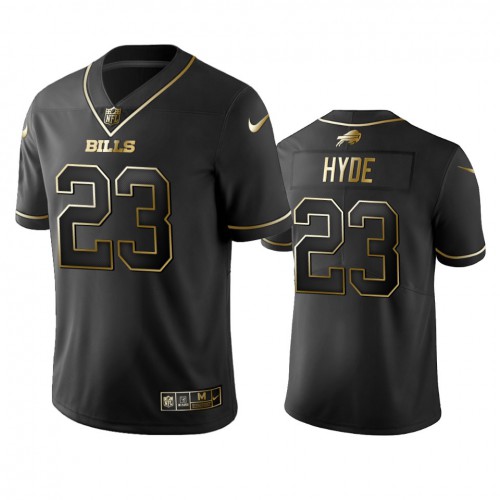 Buffalo Bills #23 Micah Hyde Black Golden Limited Edition Stitched Jersey Men's