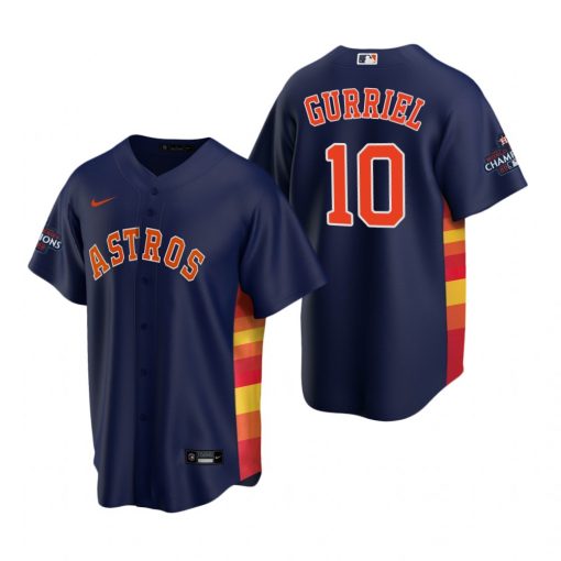 Houston Astros #10 Yuli Gurriel Men's 2021 World Series Game Jersey - Navy