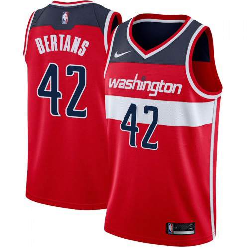Washington Wizards #42 Davis Bertans Red Youth Swingman Icon Edition Jersey Youth