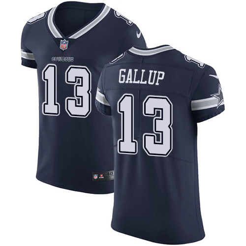 Cowboys #13 Michael Gallup Navy Blue Team Color Men's Stitched Vapor Untouchable Elite Jersey
