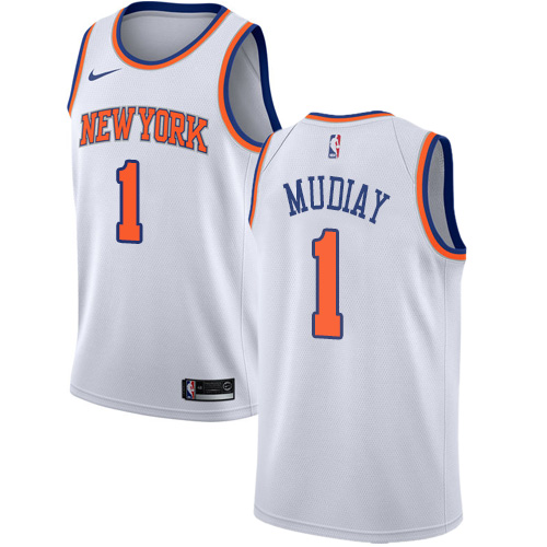 New York Knicks #1 Emmanuel Mudiay White Youth Swingman Association Edition Jersey Youth