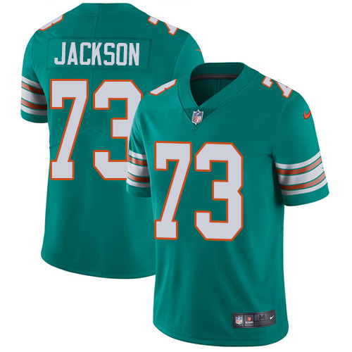 Miami Dolphins #73 Austin Jackson Aqua Green Alternate Youth Stitched Vapor Untouchable Limited Jersey Youth