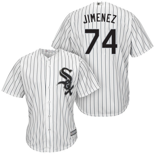 Chicago White Sox #74 Eloy Jimenez White(Black Strip) Cool Base Stitched Youth Jersey Youth