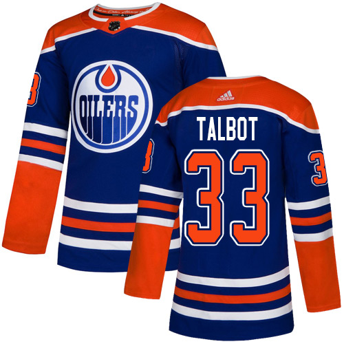 Adidas Edmonton Oilers #33 Cam Talbot Royal Alternate Authentic Stitched Jersey Men's