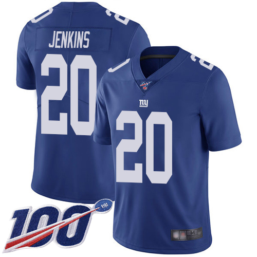 New York Giants #20 Janoris Jenkins Royal Blue Team Color Men's Stitched 100th Season Vapor Limited Jersey Men's