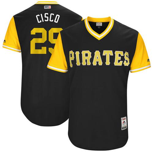 Pittsburgh Pirates #29 Francisco Cervelli Black 