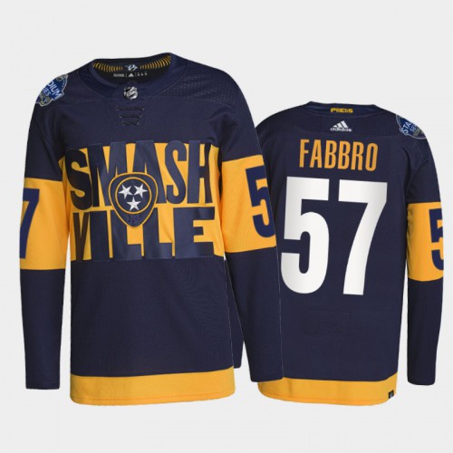 Adidas Nashville Predators #57 Dante Fabbro Men's 2022 Stadium Series Authentic Jersey - Navy Men's