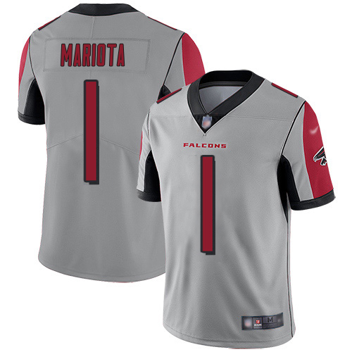 Falcons #1 Marcus Mariota Silver Stitched Youth Limited Inverted Legend Jersey