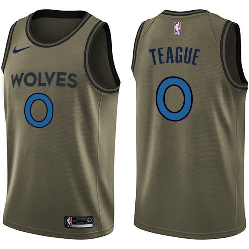 Minnesota Timberwolves #0 Jeff Teague Green Salute to Service Youth Swingman Jersey Youth