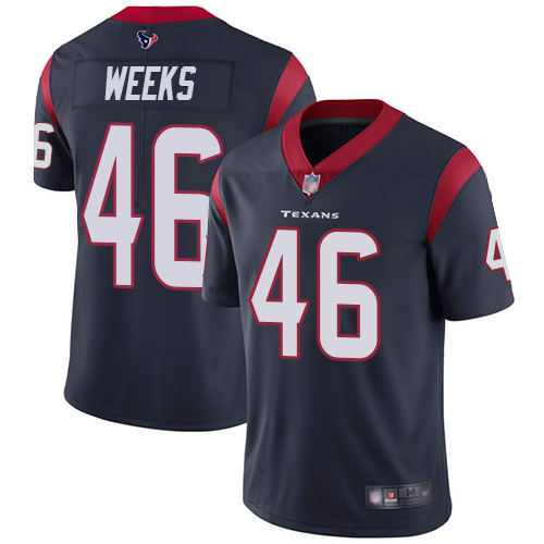 Houston Texans #46 Jon Weeks Navy Blue Team Color Men's Stitched Vapor Untouchable Limited Jersey Men's
