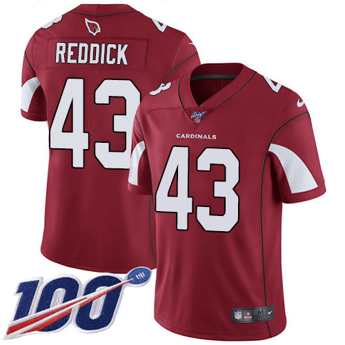Arizona Cardinals #43 Haason Reddick Red Team Color Men's Stitched 100th Season Vapor Limited Jersey Men's