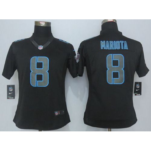 Tennessee Titans #8 Marcus Mariota Black Impact Women's Stitched Limited Jersey Womens