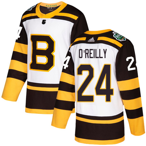 Adidas Boston Bruins #24 Terry O'Reilly White Authentic 2019 Winter Classic Youth Stitched Jersey Youth