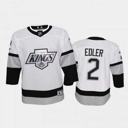 Adidas Los Angeles Kings #2 Alexander Edler Youth 2021-22 Alternate Game Jersey - White Youth