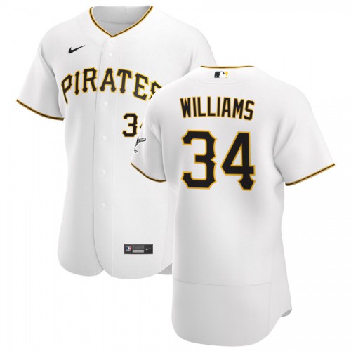 Pittsburgh Pittsburgh Pirates #34 Trevor Williams Men's White Home 2020 Authentic Player Jersey Men's