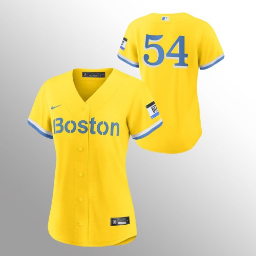 Boston Boston Red Sox #54 Martin Perez Women's 2021 City Connect Gold Fans Version Jersey - No Name Womens