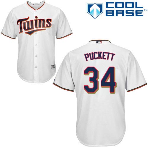 Minnesota Twins #34 Kirby Puckett White Cool Base Stitched Youth Jersey Youth