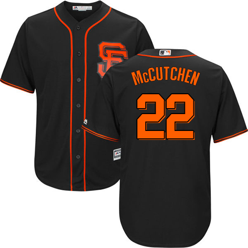 San Francisco Giants #22 Andrew McCutchen Black Alternate Cool Base Stitched Youth Jersey Youth