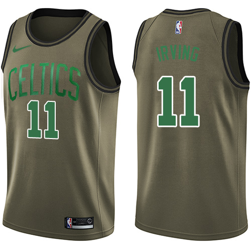 Boston Celtics #11 Kyrie Irving Green Salute to Service Youth Swingman Jersey Youth