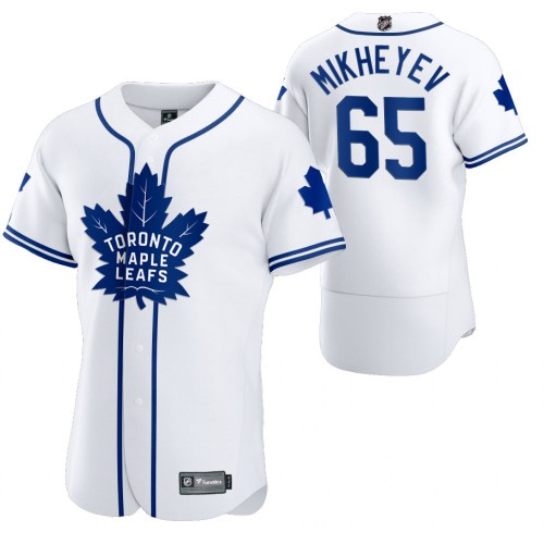 Toronto Maple Toronto Maple Leafs #65 Ilya Mikheyev Men's 2020 x Crossover Edition Baseball Jersey White Men's