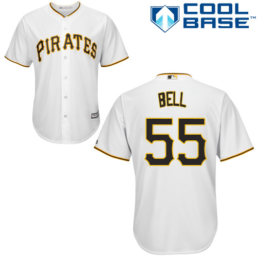 Pittsburgh Pirates #55 Josh Bell White Cool Base Stitched Youth Jersey Youth