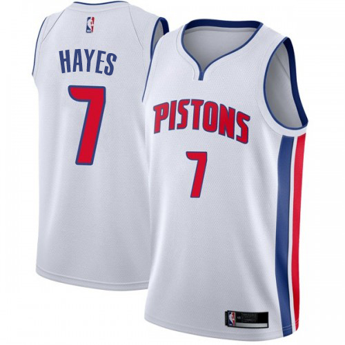 Detroit Pistons #7 Killian Hayes White Womens Swingman Association Edition Jersey Womens