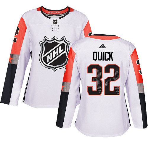 Adidas Los Angeles Kings #32 Jonathan Quick White 2018 All-Star Pacific Division Authentic Women's Stitched Jersey Womens