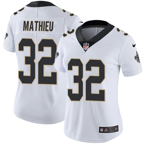 Saints #32 Tyrann Mathieu White Women's Stitched Vapor Untouchable Limited Jersey