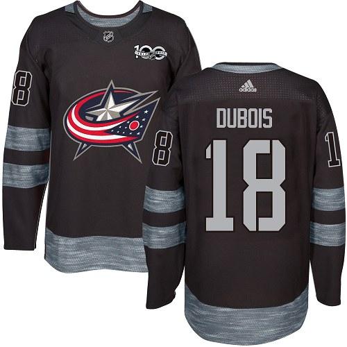 Adidas Columbus Blue Jackets #18 Pierre-Luc Dubois Black 1917-2017 100th Anniversary Stitched Jersey Men's