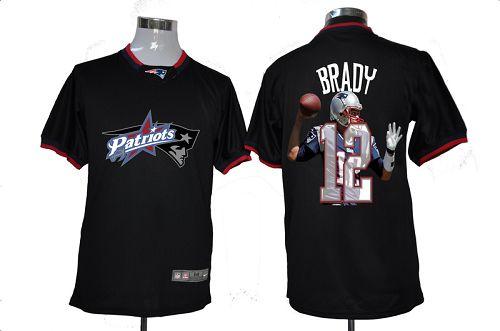 Patriots #12 Tom Brady Black Men's Game All Star Fashion Jersey