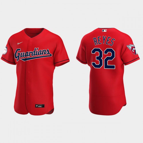 Cleveland Guardians #32 Franmil Reyes Men's 2022 Authentic Alternate Stitched Jersey - Red Men's