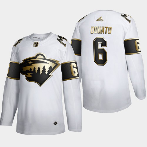 Minnesota Minnesota Wild #6 Ryan Donato Men's Adidas White Golden Edition Limited Stitched Jersey Men's