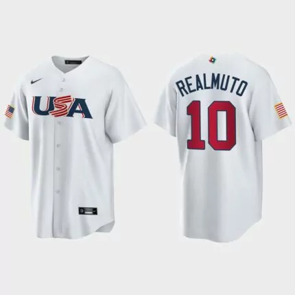 J.T. Realmuto Philadelphia Phillies 2023 World Baseball Classic USA Replica Jersey – White