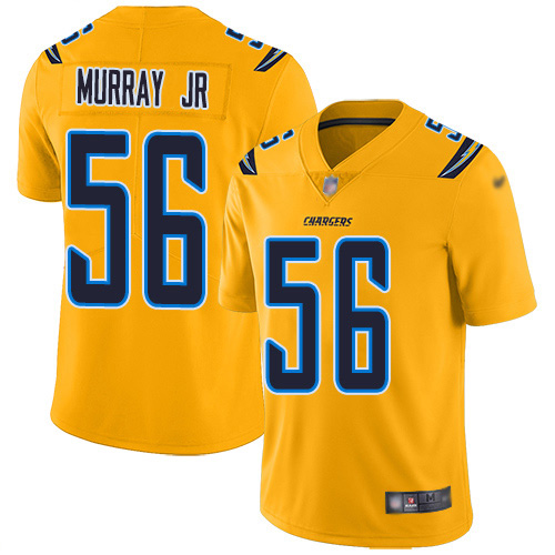 Los Angeles Chargers #56 Kenneth Murray Jr Gold Youth Stitched Limited Inverted Legend Jersey Youth