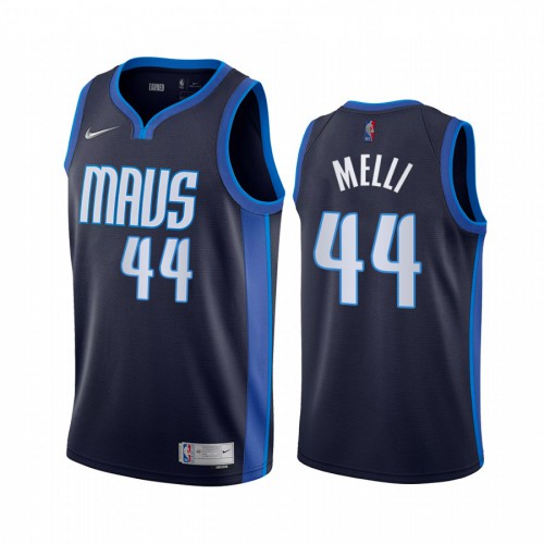 Dallas Dallas Mavericks #44 Nicolo Melli Navy Youth Swingman 2020-21 Earned Edition Jersey Youth