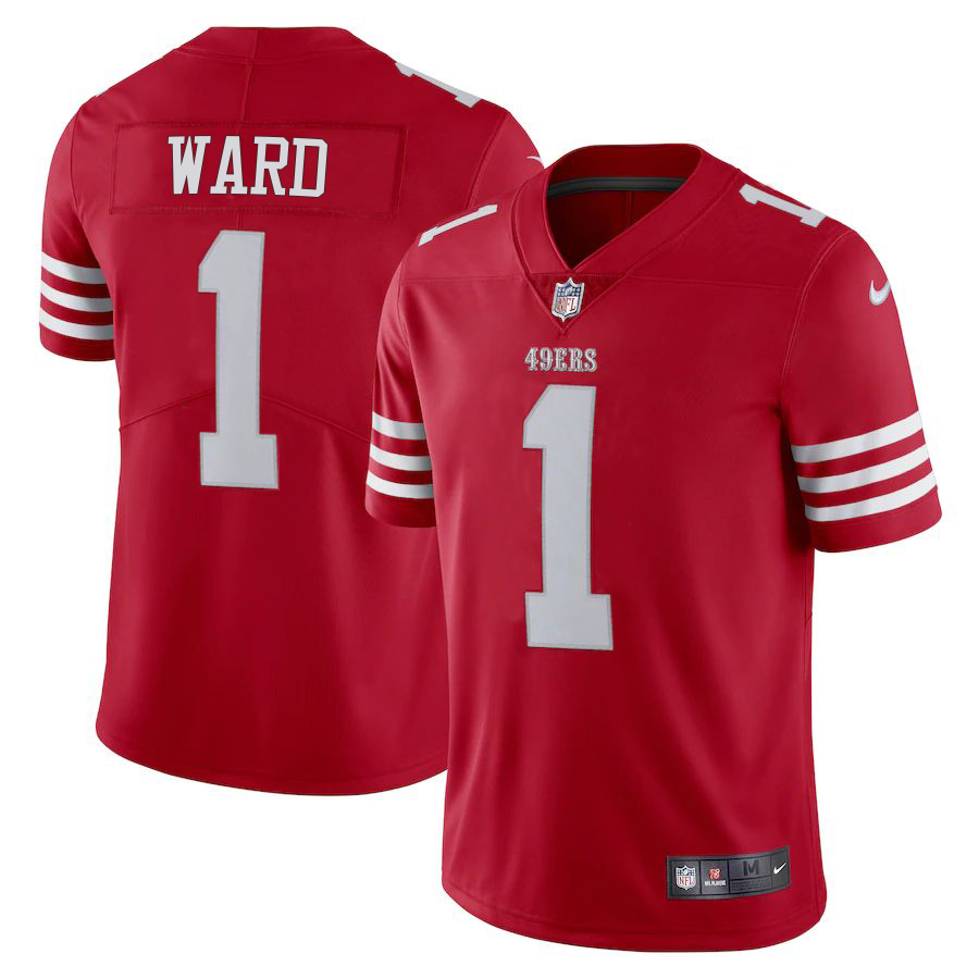 San Francisco 49ers #1 Jimmie Ward Scarlet Men's 2022-23 Limited Stitched Vapor Untouchable Jersey