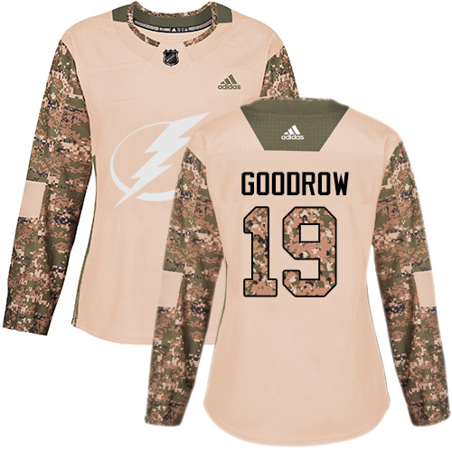 Adidas Tampa Bay Lightning #19 Barclay Goodrow Camo Authentic 2017 Veterans Day Women's Stitched Jersey Womens