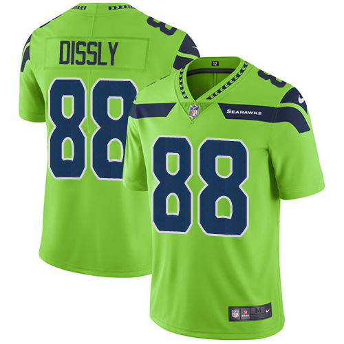 Seattle Seahawks #88 Will Dissly Green Men's Stitched Limited Rush Jersey Men's