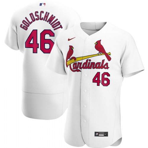 St. Louis St.Louis Cardinals #46 Paul Goldschmidt Men's White Home 2020 Authentic Player Jersey Men's