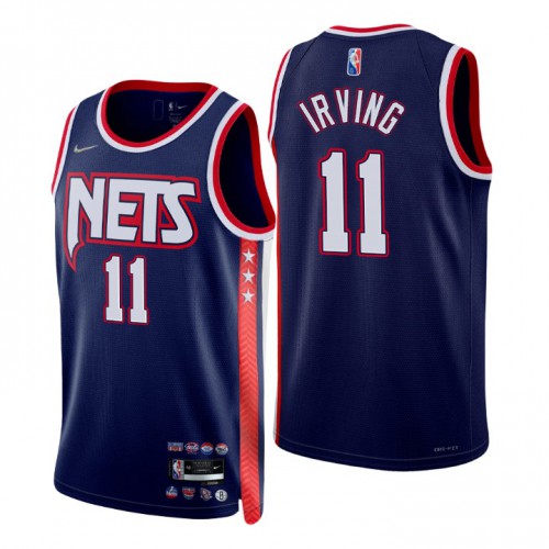 Brooklyn Brooklyn Nets #11 Kyrie Irving Mens Navy 2021/22 Swingman Jersey - City Edition Mens