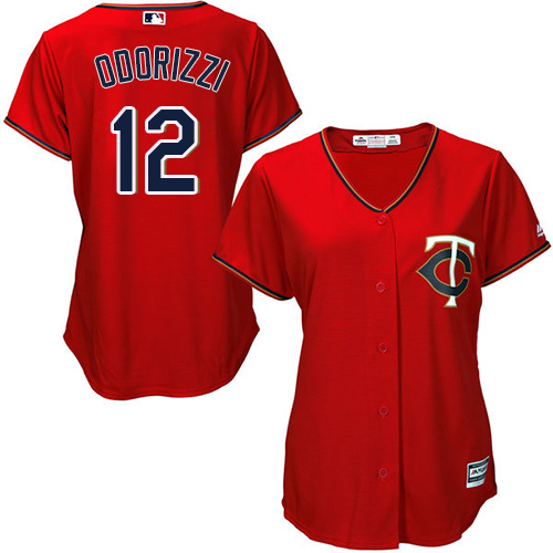 Minnesota Twins #12 Jake Odorizzi Red Alternate Women's Stitched Jersey Womens