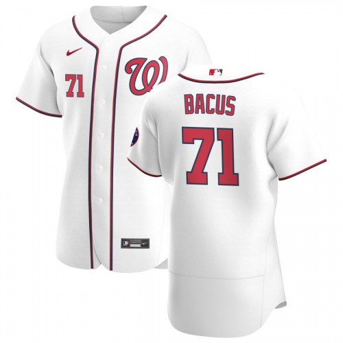 Washington Washington Nationals #71 Dakota Bacus Men's White Home 2020 Authentic Player Jersey Men's