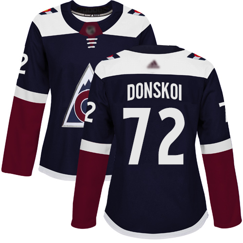 Adidas Colorado Avalanche #72 Joonas Donskoi Navy Alternate Authentic Women's Stitched Jersey Womens