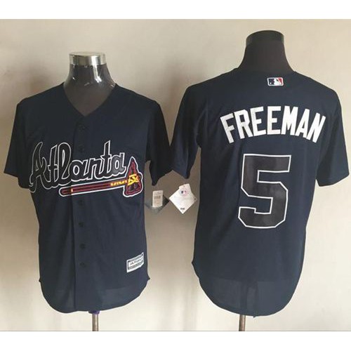 Atlanta Braves #5 Freddie Freeman Blue New Cool Base Stitched Jersey Men's