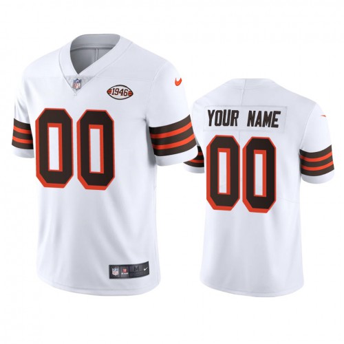 Cleveland Browns Custom 1946 Collection Alternate Vapor Limited Jersey - White