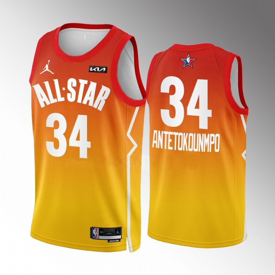 Milwaukee Bucks #34 Giannis Antetokounmpo Red 2023 All-Star Game Jersey