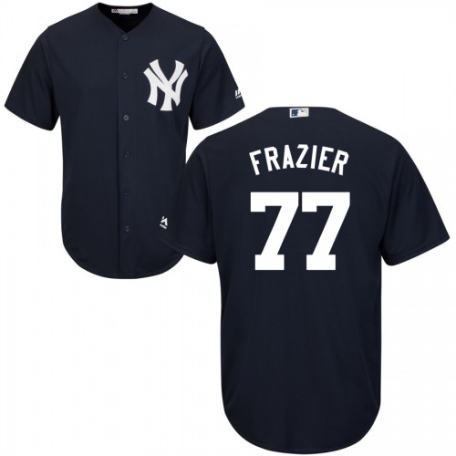 New York New York Yankees #77 Clint Frazier Majestic Cool Base Jersey Navy Men's