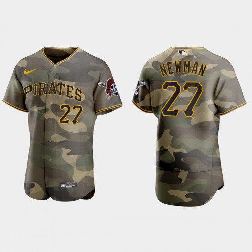 Pittsburgh Pittsburgh Pirates #27 Kevin Newman Men's 2021 Armed Forces Day Authentic Jersey -Camo Men's