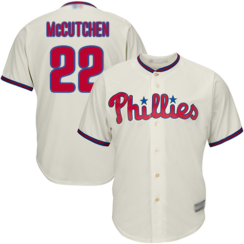 Philadelphia Phillies #22 Andrew McCutchen Cream Cool Base Stitched Youth Jersey Youth